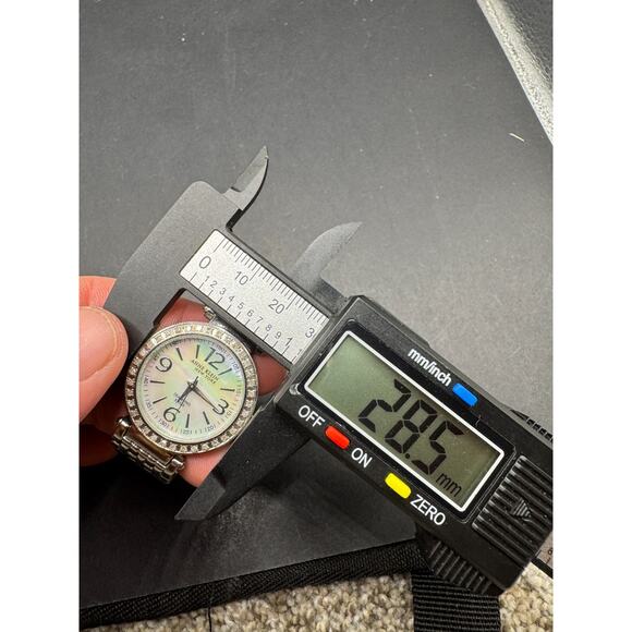 Anne Klein New York Diamond Swiss Watch Ladies 763S 28.5mm 5 3/4" Silver Tone - Picture 10 of 12